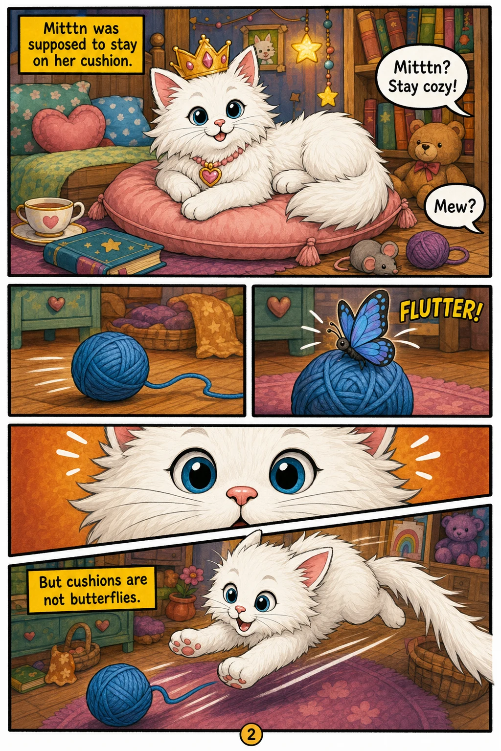 The Lost Kittn page 2: Cushion Rules.