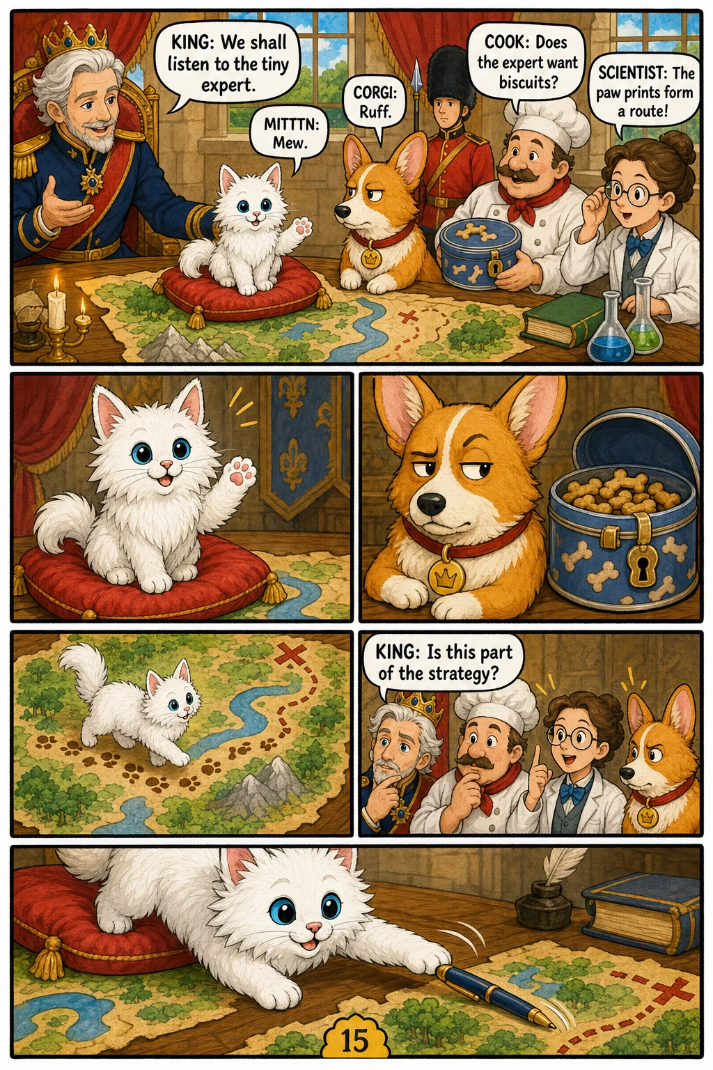 The Lost Kittn page 15: The Royal Meeting.