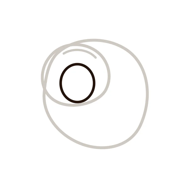 Step three: a rounded snout shape added to the face.