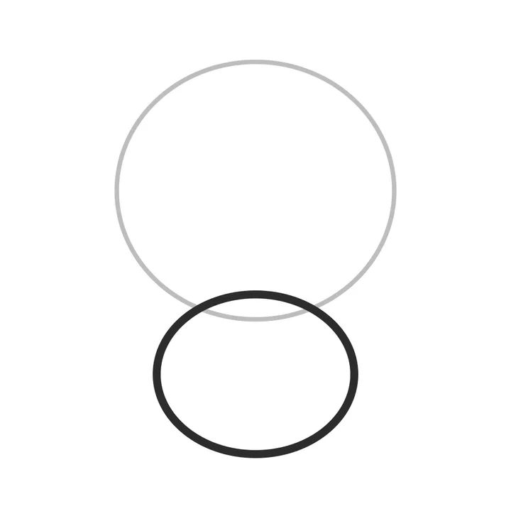 Step two: an oval body added below the head.
